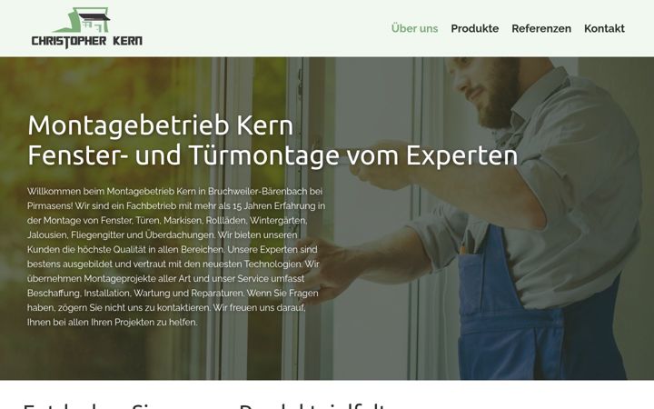 Screenshot of fensterbau-kern.de