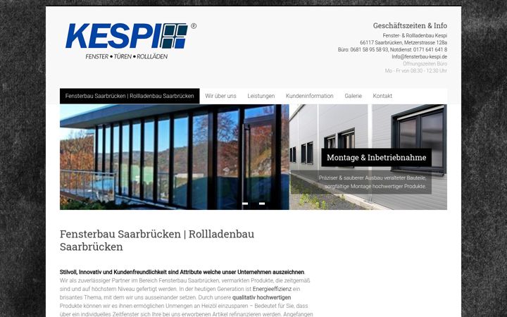 Posnetek zaslona fensterbau-kespi.de