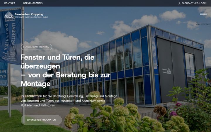 Skærmbillede af fensterbau-knipping.de