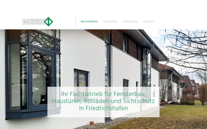 Screenshot of fensterbau-merk.de