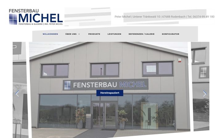 Screenshot stránky fensterbau-michel.de