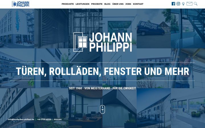 Skærmbillede af fensterbau-philippi.de