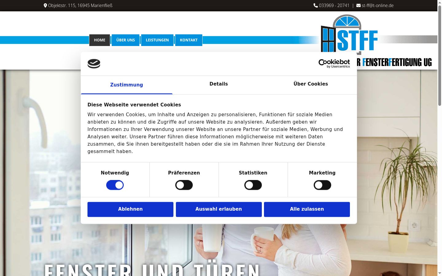 Snímka obrazovky banera súhlasu zobrazeného pred akoukoľvek interakciou