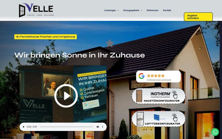 Skærmbillede af fensterbau-velle.de