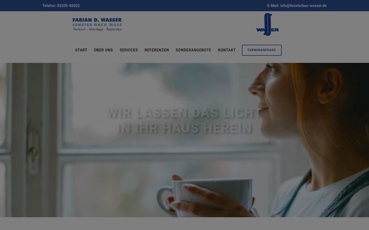 Skærmbillede af fensterbau-wasser.de