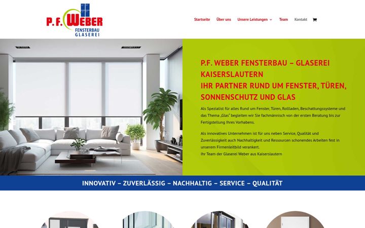 Skærmbillede af fensterbau-weber.de