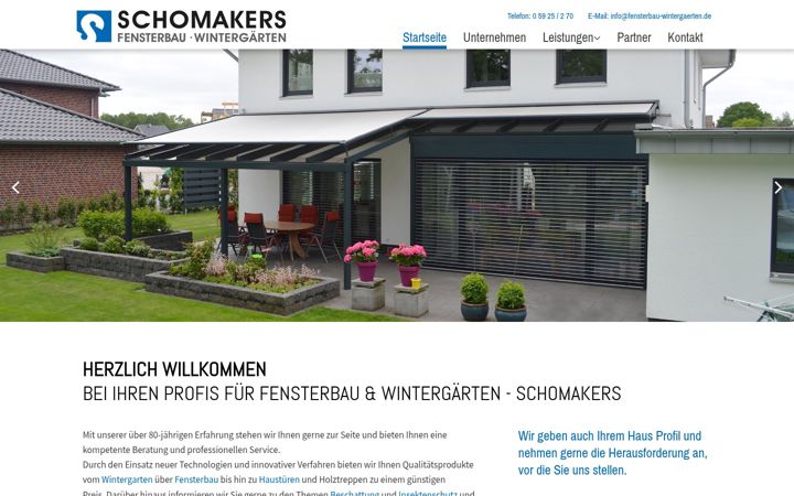 Screenshot of fensterbau-wintergaerten.de