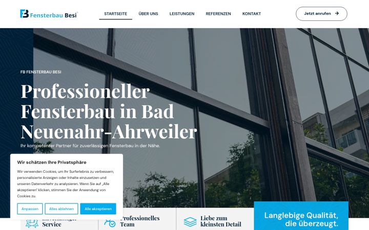 Screenshot stránky fensterbaubesi.de