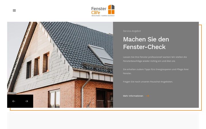 Screenshot stránky fenstercare.de