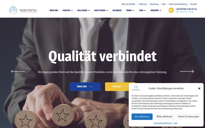 Screenshot of fensterforyou.com