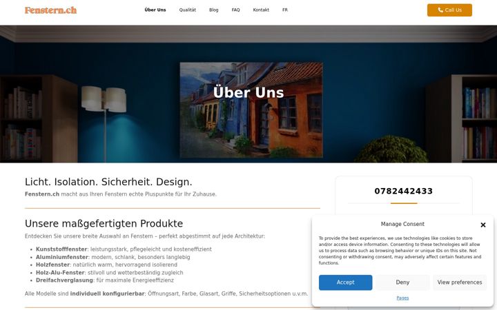Screenshot of fenstern.ch