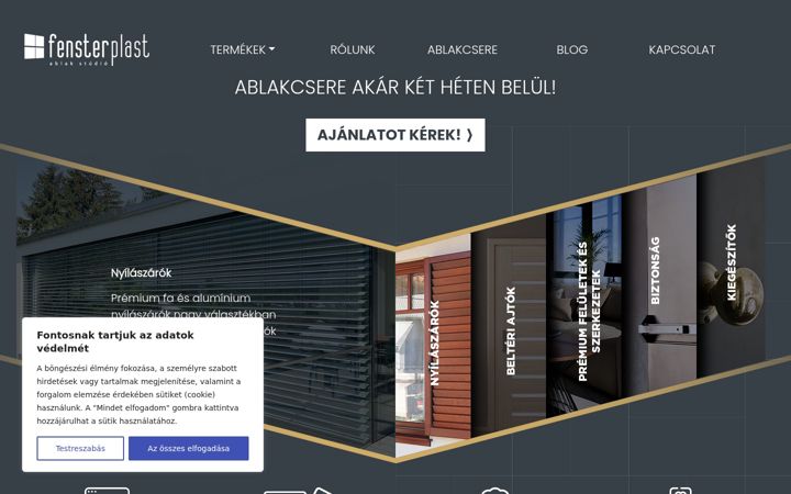 Screenshot of fensterplast.hu