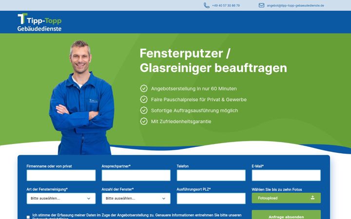 Screenshot of fensterputzer.expert