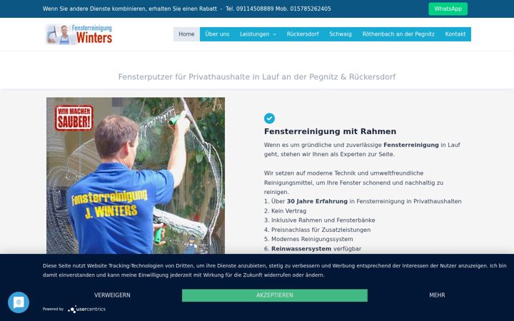 Екранна снимка на fensterputzerlauf.de