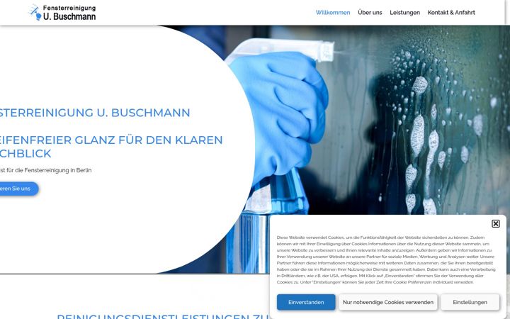 Screenshot of fensterreinigungberlin.com