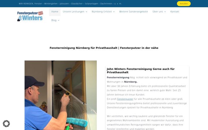 Екранна снимка на fensterreinigungnuernberg.de