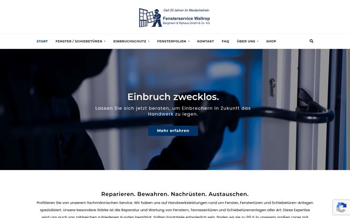 Екранна снимка на fensterservice-waltrop.de