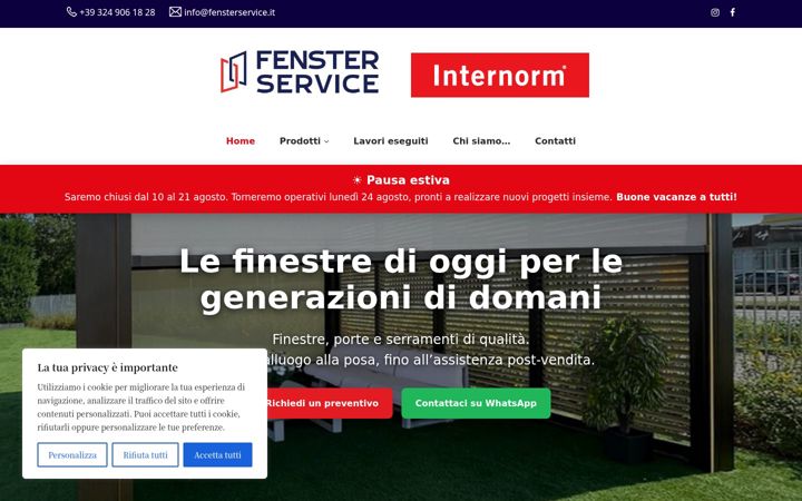 Screenshot of fensterservice.it