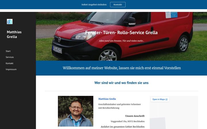 Screenshot of fensterservicegrella.com