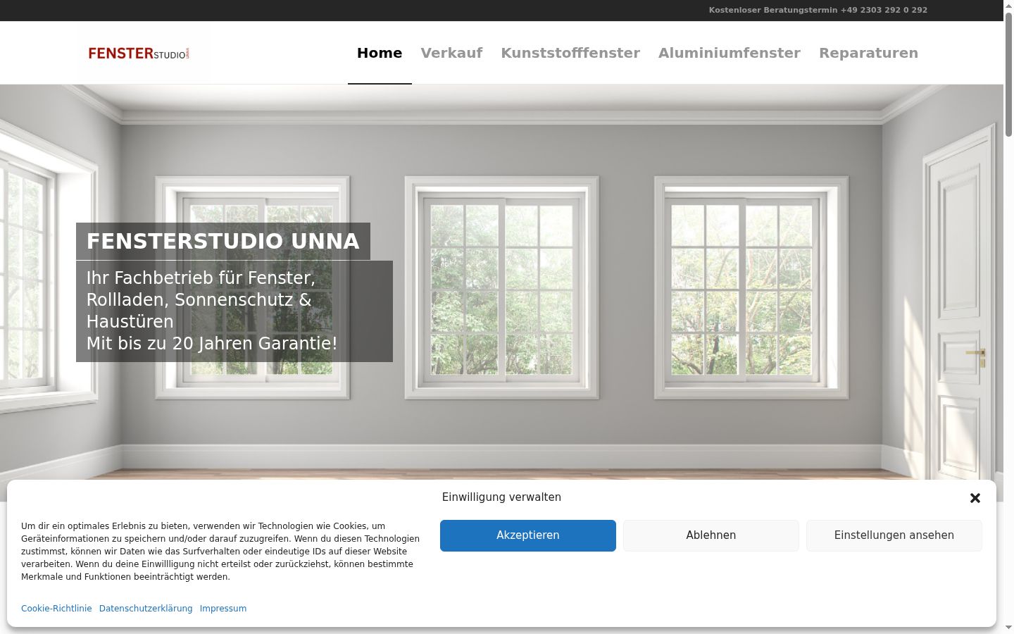 Screenshot del banner di consenso mostrato prima di qualsiasi interazione