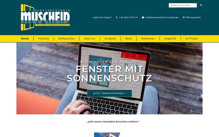 Screenshot of fenstertechnik-muscheid.de