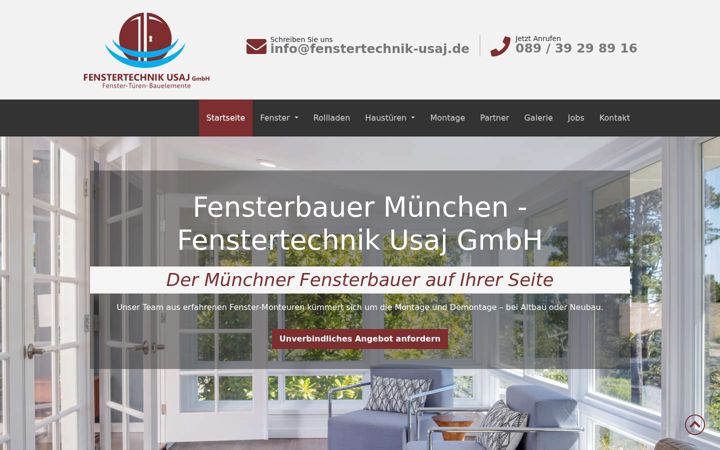 Screenshot of fenstertechnik-usaj.de