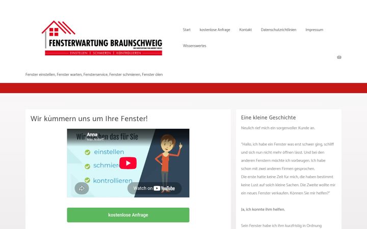 Екранна снимка на fensterwartung-braunschweig.de
