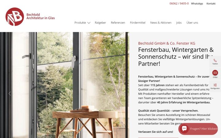 Screenshot of fensterwelt.de