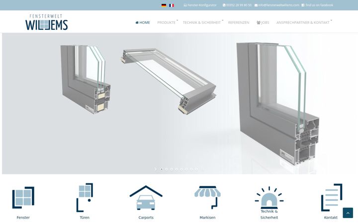 Screenshot of fensterweltwillems.com