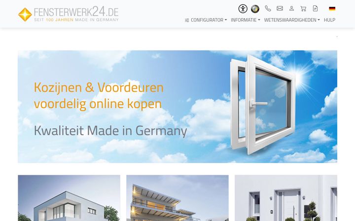 Screenshot of fensterwerk24.nl