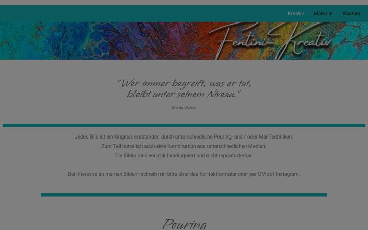 Екранна снимка на fentini.de