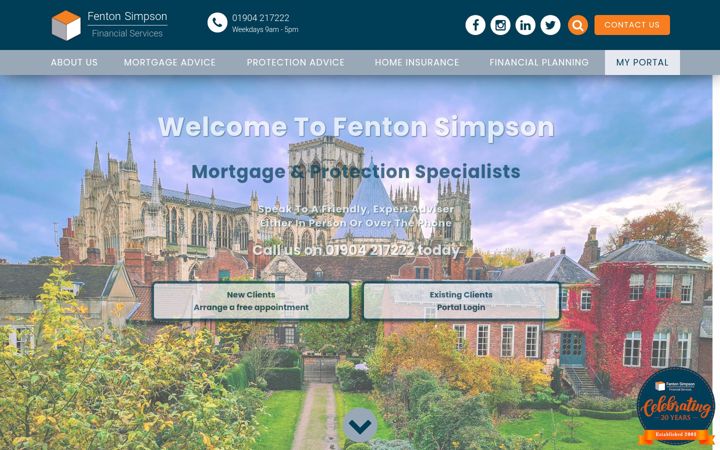 Screenshot of fentonsimpson.co.uk
