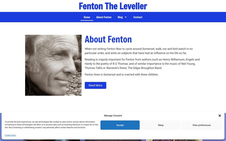 Screenshot of fentontheleveller.co.uk
