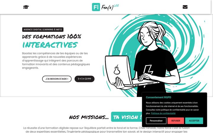 Screenshot of fenxlab.fr
