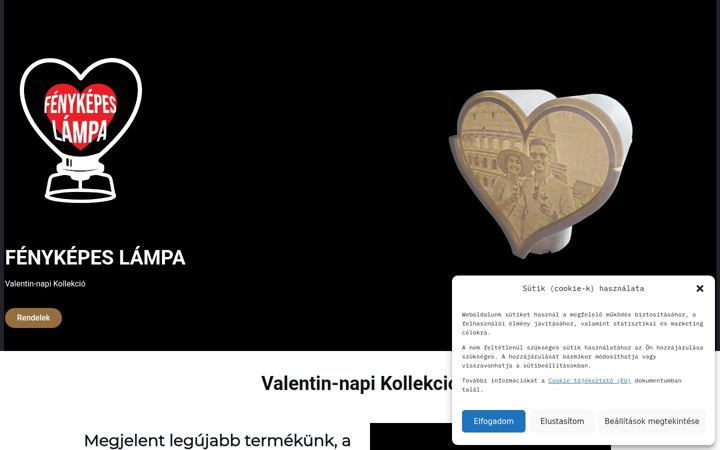 Screenshot of fenykepeslampa.com