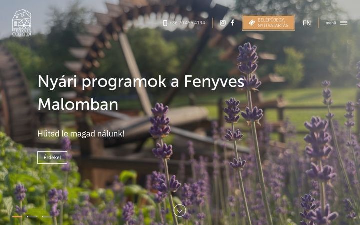 Screenshot of fenyvesmalom.hu