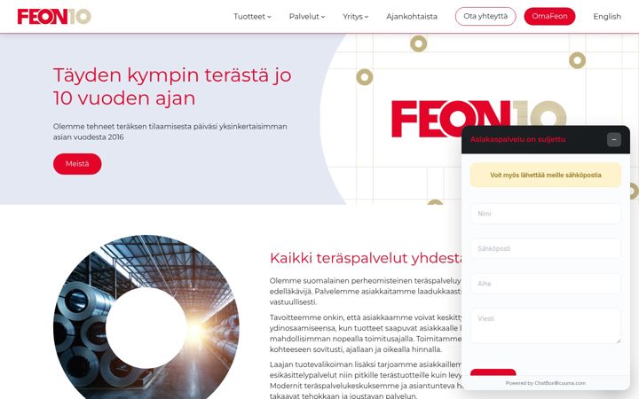 Screenshot of feon.fi