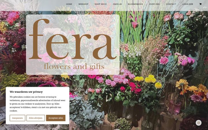Screenshot of feraflowersandgifts.nl