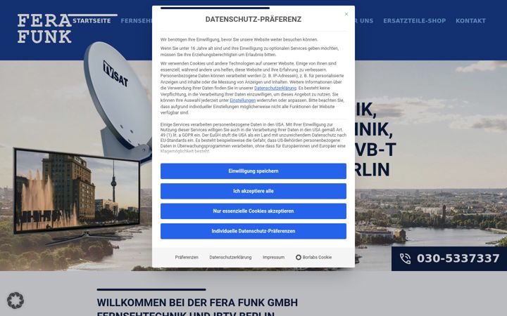 Screenshot of ferafunk.de