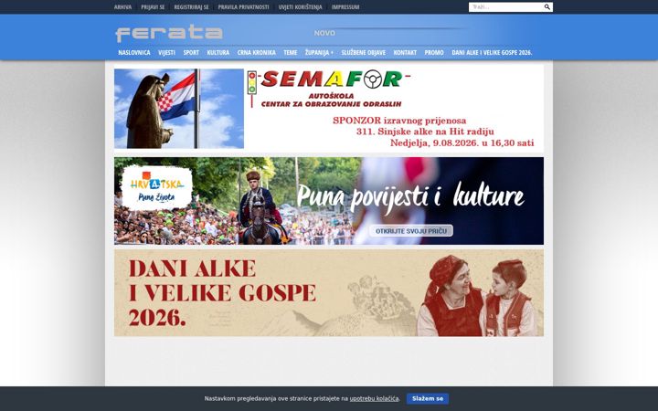 Screenshot of ferata.hr