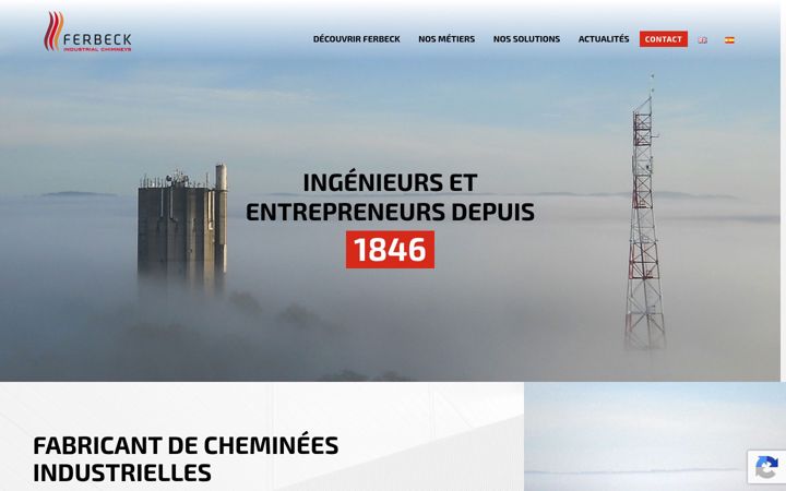 Screenshot of ferbeck-industrial-chimneys.com