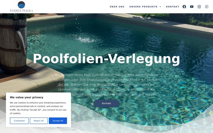 Screenshot of ferber-pool.de