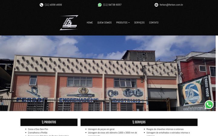 Snímek obrazovky ferbon.com.br