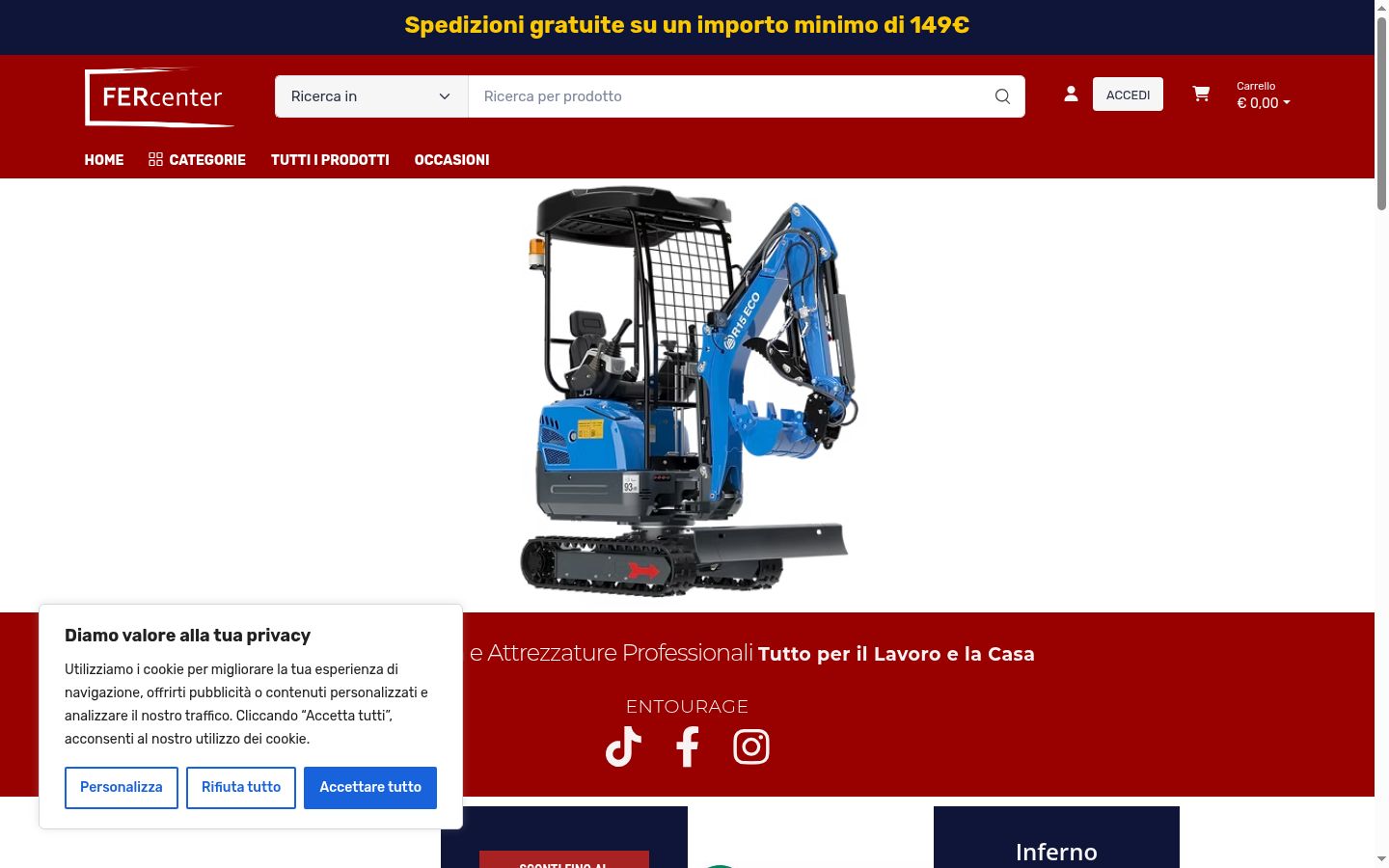 Screenshot tal-banner tal-kunsens muri qabel kwalunkwe interazzjoni