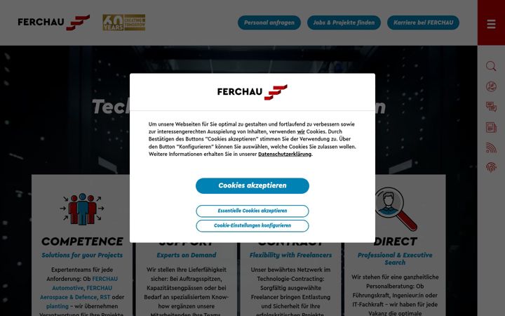 Screenshot of ferchau.com