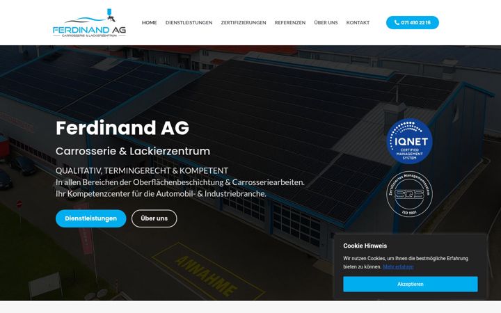 Screenshot of ferdinand-ag.ch