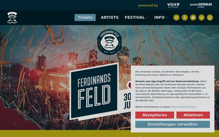 Screenshot of ferdinandsfeld.de