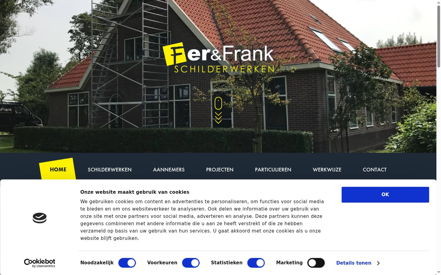 Screenshot des Einwilligungsbanners vor jeglicher Interaktion