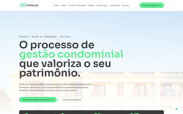 Screenshot of feresult.com.br