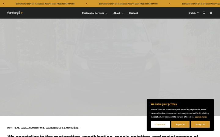 Screenshot of ferforgeplus.ca